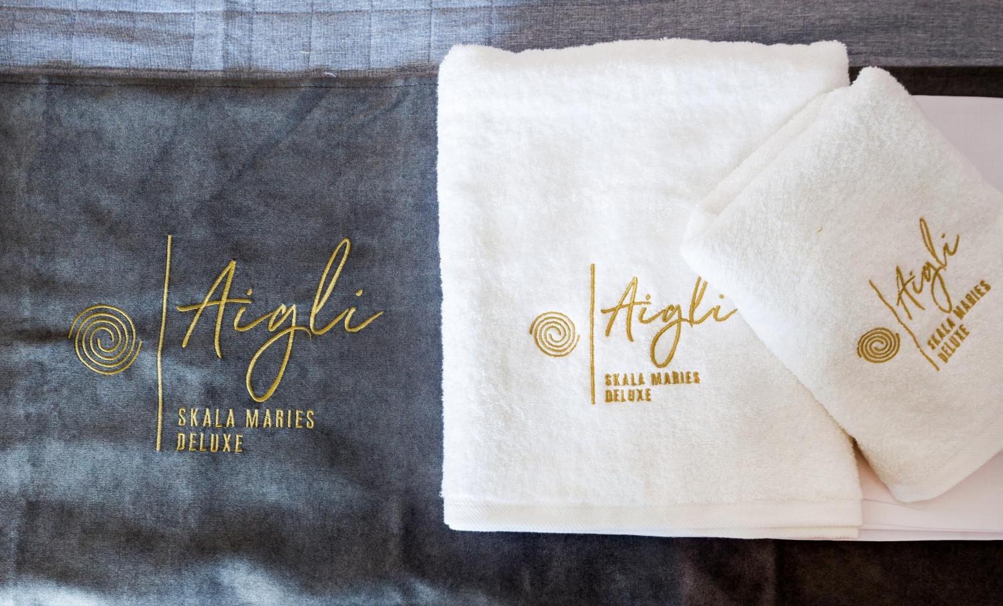 Aigli Skala Maries Deluxe Διαμέρισμα Skála Marión Εξωτερικό φωτογραφία
